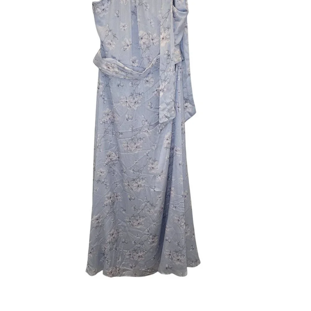 NWT Sachin & Babi Kayla Halter Wildflowers Blue Floral Sleeveless Holiday Dress - Picture 4 of 14